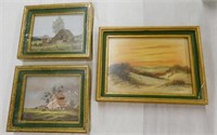 Wm Blackmer picture set, two 5.25" x 6.25" and
