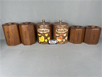 Cookie Jars and Wooden Containers