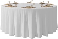 ' White Round Tablecloth