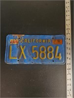 1992 California license plate