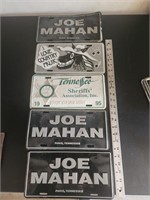 Vintage license plates - Joe Mahan, TN Sheriff,