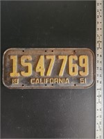 1951 California license plate