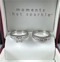 Platinum & Diamond 1ctw Princess Cut Bridal Set