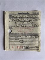 Irving Stone signed gas receipt