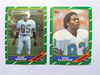 1984 Topps Mark Duper Card 48 & Mark Clayton Card