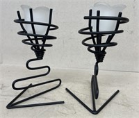 Metal wire candleholders