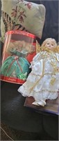 Vintage porcelain & Holiday barbie