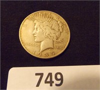 1935 S  Peace Silver Dollar