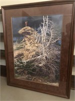 Indian on Cliff, Print signed by Bev Doolittle,