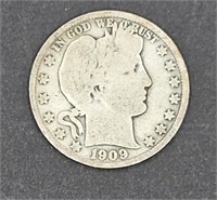1909 Barber half dollar