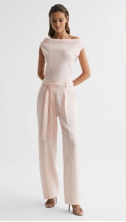 REISS MAPLE OFF-THE-SHOULDER JUMPSUIT-SIZE10