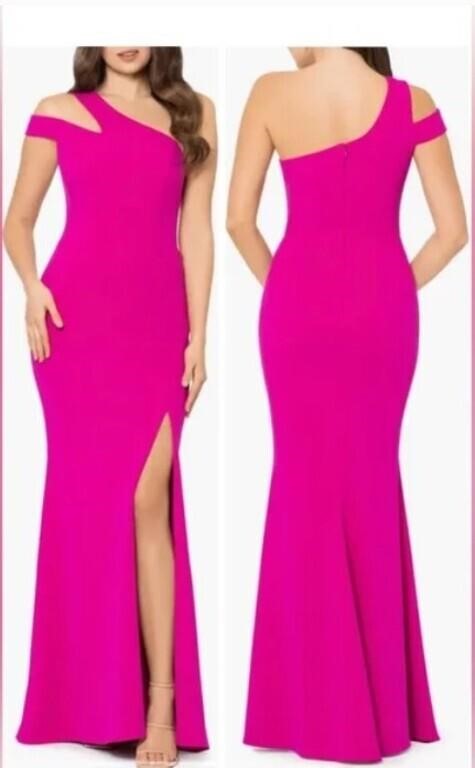 Xscape One-Shoulder Cutout Gown - SIZE 4