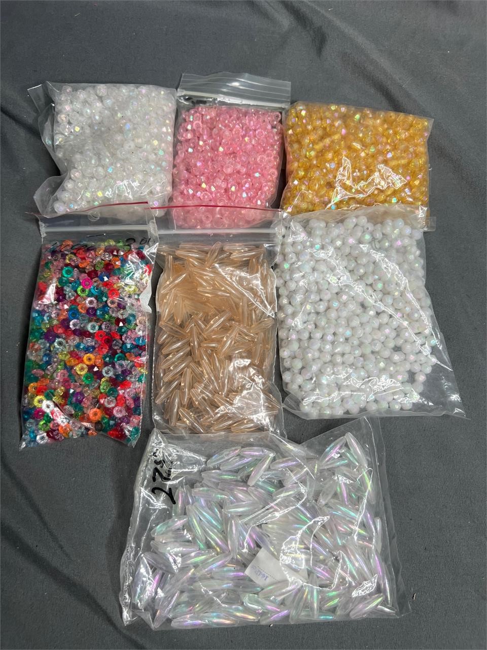 Vintage Lot Of Beads Iridescent Shiny