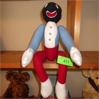 HANDMADE MARY KRALL GOLLIWOGS JOINTED FELT DOLL >>