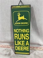 4-1/2"x13" John Deere Hanging Tin Sign