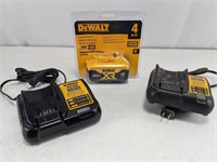 (3) Dewalt Li-Ion Battery & Battery Charger