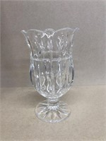 Fluted lead crystal vase