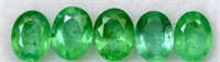 5 pieces of Natural Emeralds 4x3
