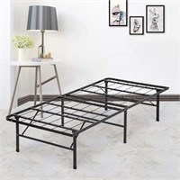 N4891  FDW Platform Bed Frame Twin Metal, 14" Blac