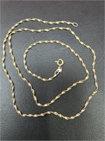 17in. 14k. Yellow Gold Necklace 1.84 Grams