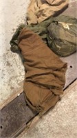Army duffel bag with a sleeping bag