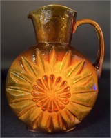 MCM Blenko GLOWY Sunflower Pitcher Uv Reactive