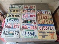 Collection of 17 License Plates