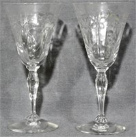 2 Fostoria Nairn Water Goblets