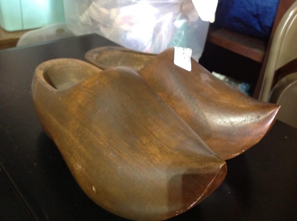 Antique wooden clogs