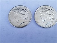 1935-S & 1923-D Silver Peace Dollars