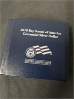 2010 Boy Scouts of America silver dollar proof