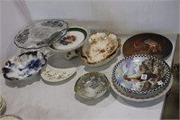 COLLECTOR PLATES, CAKE STANDS AND ANTIQUE SERVING