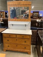 Old Wood and Marble Vanity