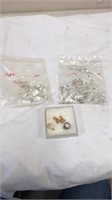 2 bags of lamp crystals and jewelry