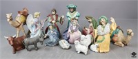 Nativity Porcelain Figurines / 14 pc