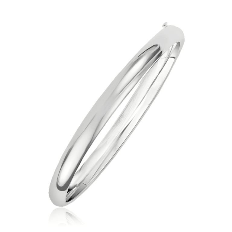 14k White Gold Classic Bangle