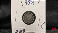 1874 Canadian nickel