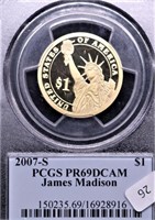 2007 S PCGS PF69DC DOLLAR