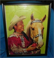 Roy Rogers/Trigger Color Photo Print Framed