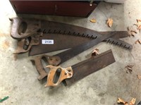 (4) Wooden Handle Hand Saws