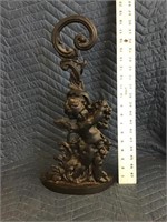 Cast Iron Cherub Door Stop Baby Angel