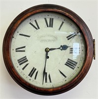 INTERESTING ANTIQUE FUSEE DIAL WALL CLOCK