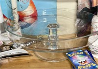 CLEAR GLASS CAKE STAND