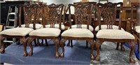 Late 20th Century 8 Chippendale Style Dining Chair