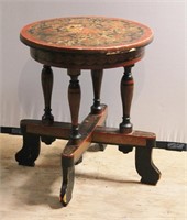 Antique Gate Leg Stool - 18.5"h