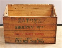 Vintage Eaton's Folding Grocery Crate