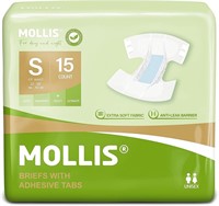 MOLLIS Adult Diapers  Small  15 Ct.