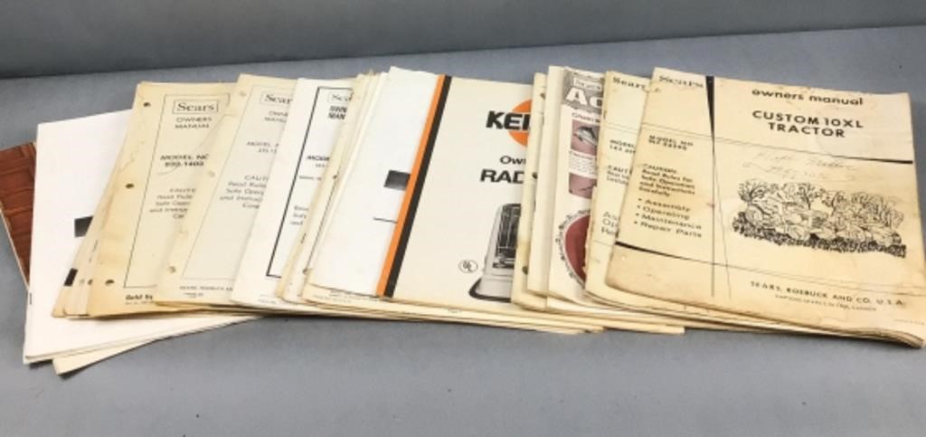 Owners manuals, mostly tractors