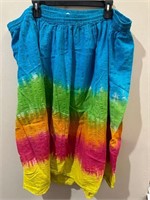 Colorful Long skirt Womens size 2XL costume skirt