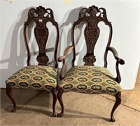 Pair of Vintage French Style Arm and Side Chair